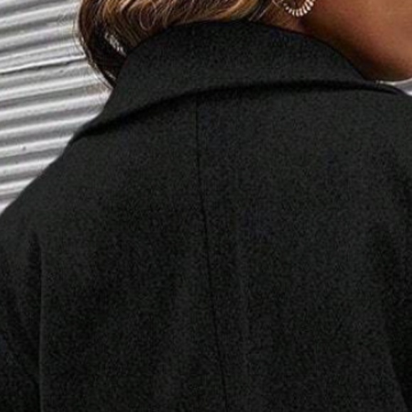 Classic Solid Double Breasted Button Knee Length Jacket Coat - Picture 4 of 7